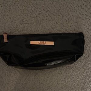 Jones New York Black Cosmetic Bag with Gold Accents
